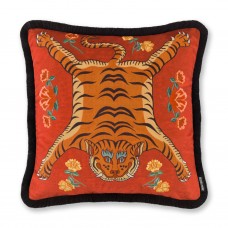 Paloma Home Large Tibetan Tiger Red Cushion